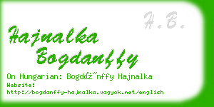 hajnalka bogdanffy business card